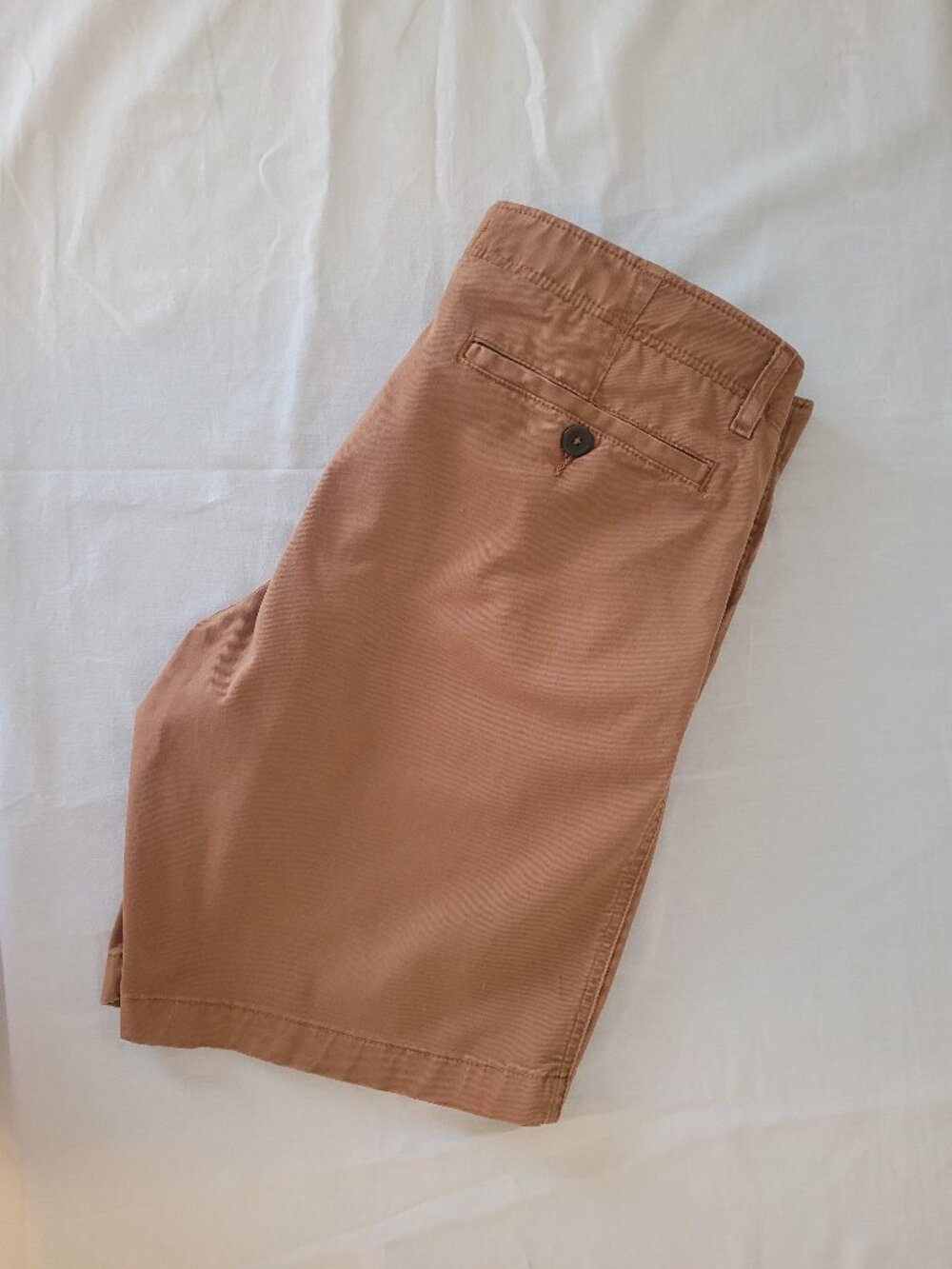 Flat Front Mens Shorts Rust Colored Size 34W True Craft